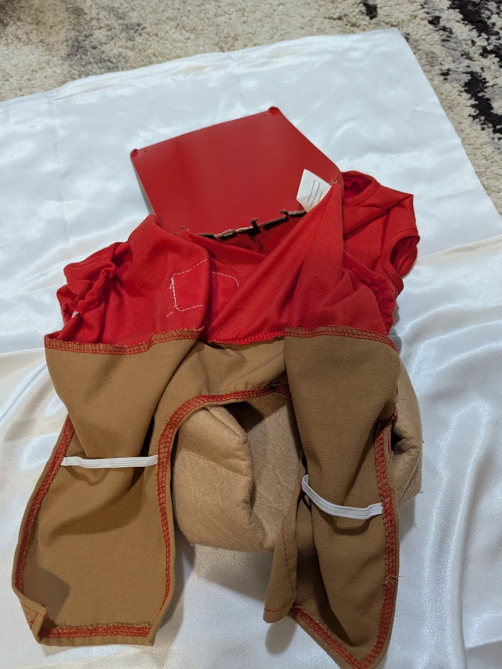 Target Red Shopper Pet Costume with Brown Tote